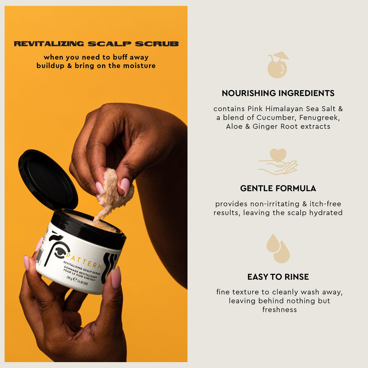 PATTERN ingredient label highlighting sea salt and botanical extracts for soothing