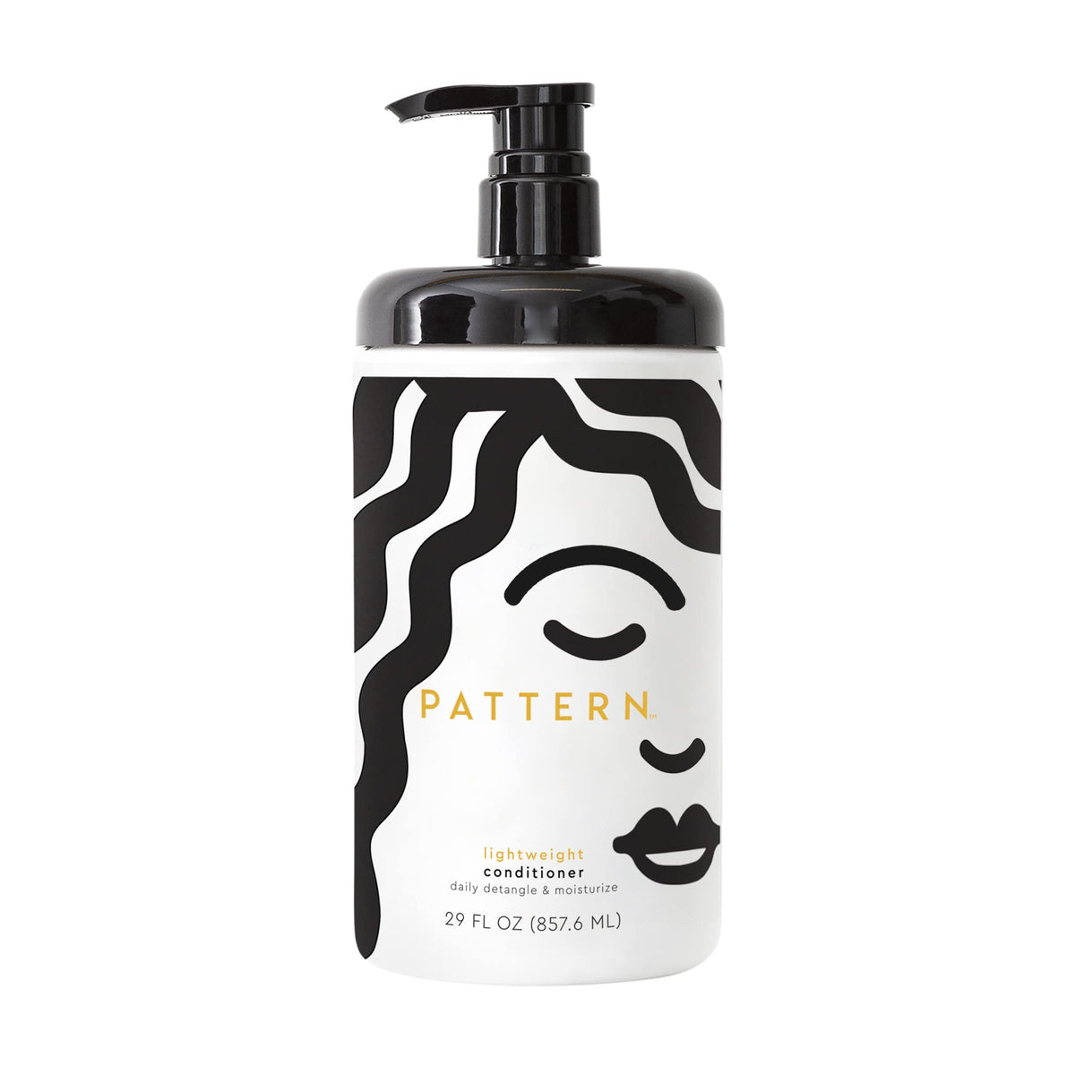 PATTERN lightweight conditioner front bottle showing size and branding, adds manageable moisture