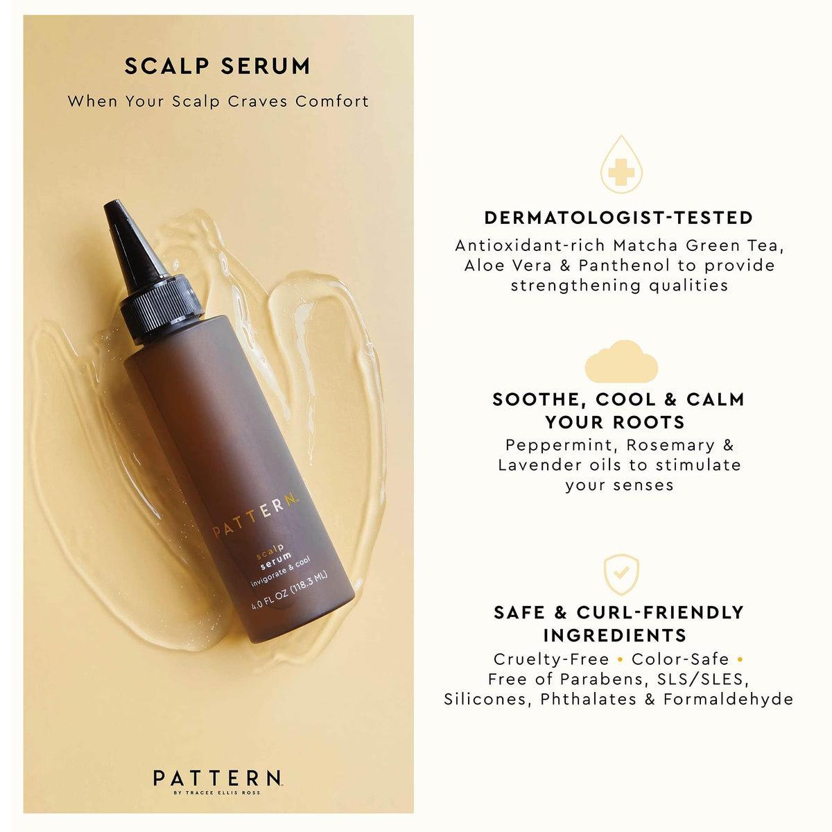 PATTERN pipette dispensing serum highlighting precise application benefit