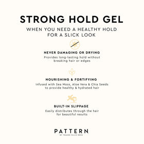 PATTERN styled wash-and-go lifestyle image illustrating long-lasting definition