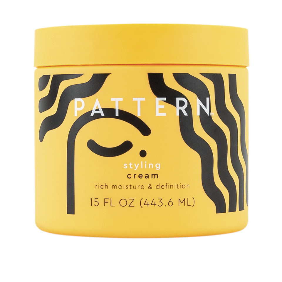 PATTERN styling cream front jar showing packaging and benefit of rich moisture