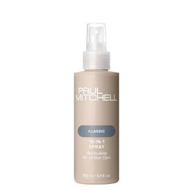 Paul Mitchell front packaging showing 15-in-1 spray benefits and bottle design