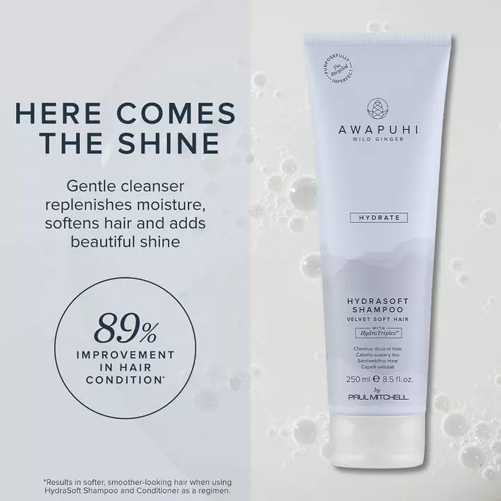 Lather texture of Awapuhi Wild Ginger shampoo demonstrating gentle foam and moisturizing feel