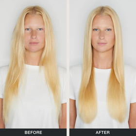 Blow-dryer styling with Paul Mitchell serum for faster blowout and frizz control