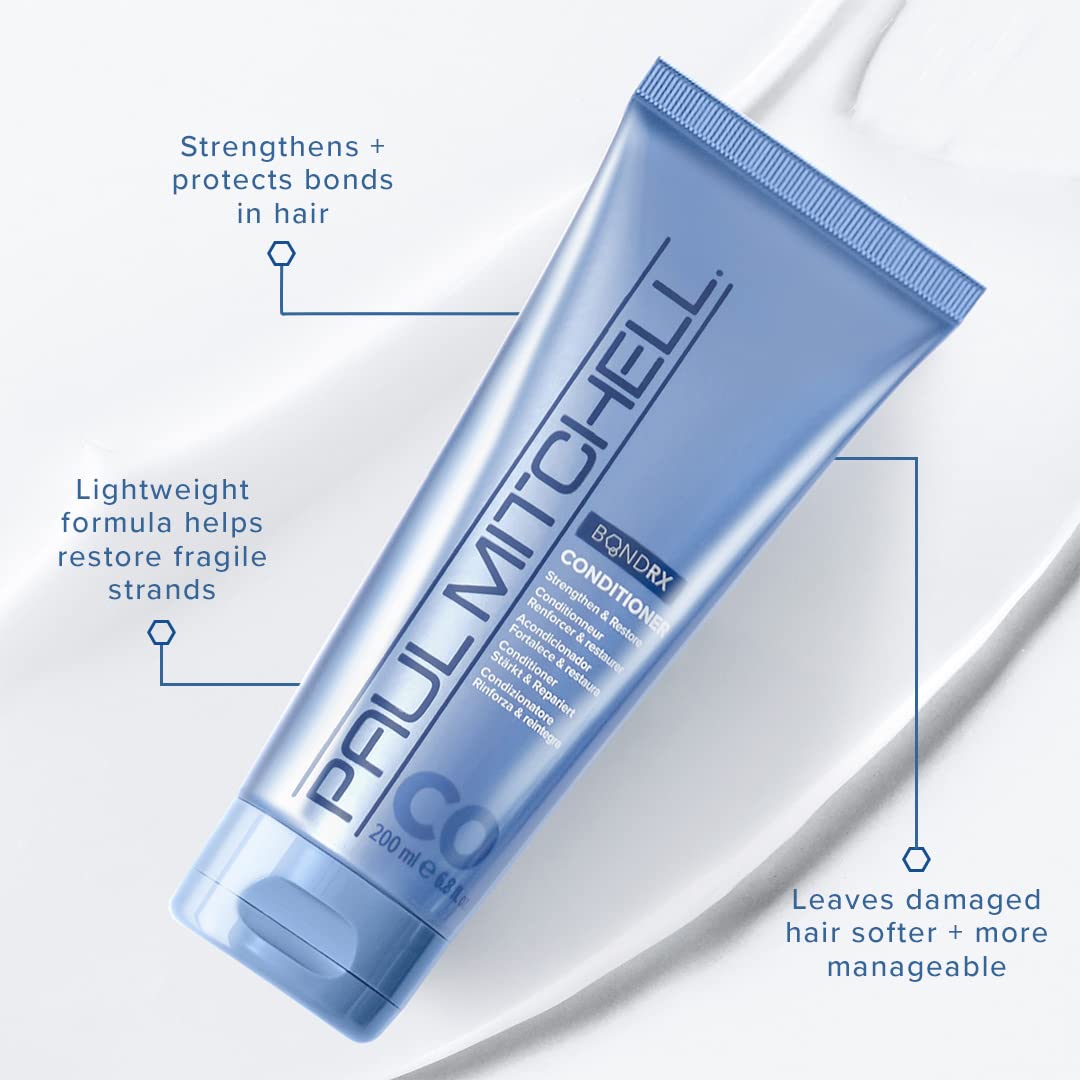 Paul Mitchell bottle pump and label detail highlighting Bond Rx Technology