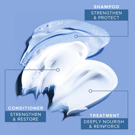 Paul Mitchell Bond Rx in-shower use with wet hair showing effective cleansing and strength benefit