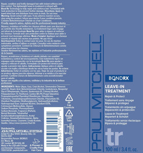 Paul Mitchell Bond Rx bottle on bathroom shelf in lifestyle setting suggesting salon-quality care