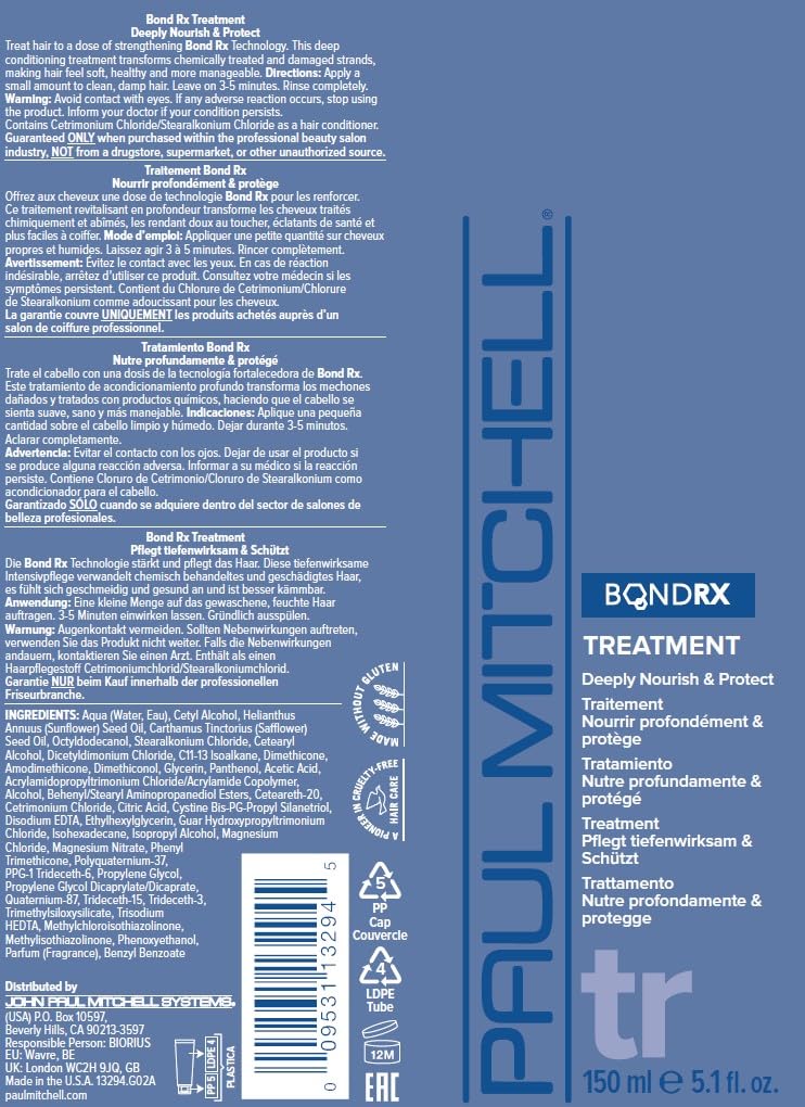 Paul Mitchell Bond Rx on salon shelf conveying professional restorative care