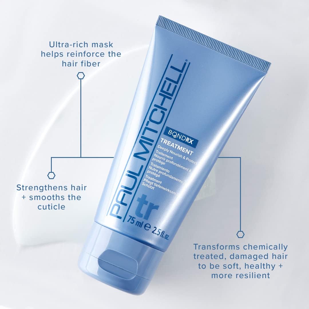 Paul Mitchell Bond Rx creamy mask texture highlighting rich formula