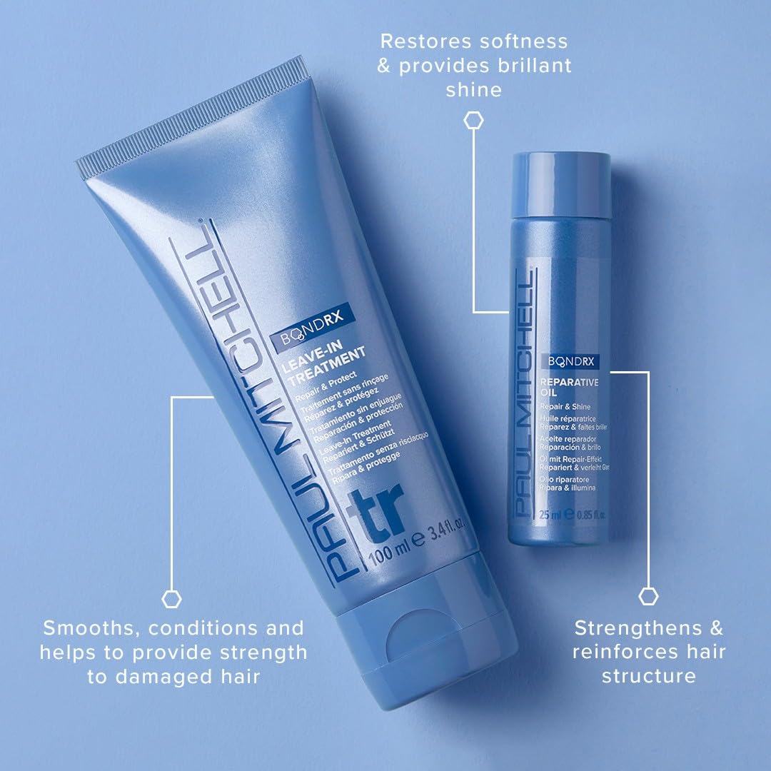 Paul Mitchell Bond Rx creamy texture on hand demonstrating lightweight conditioning benefit