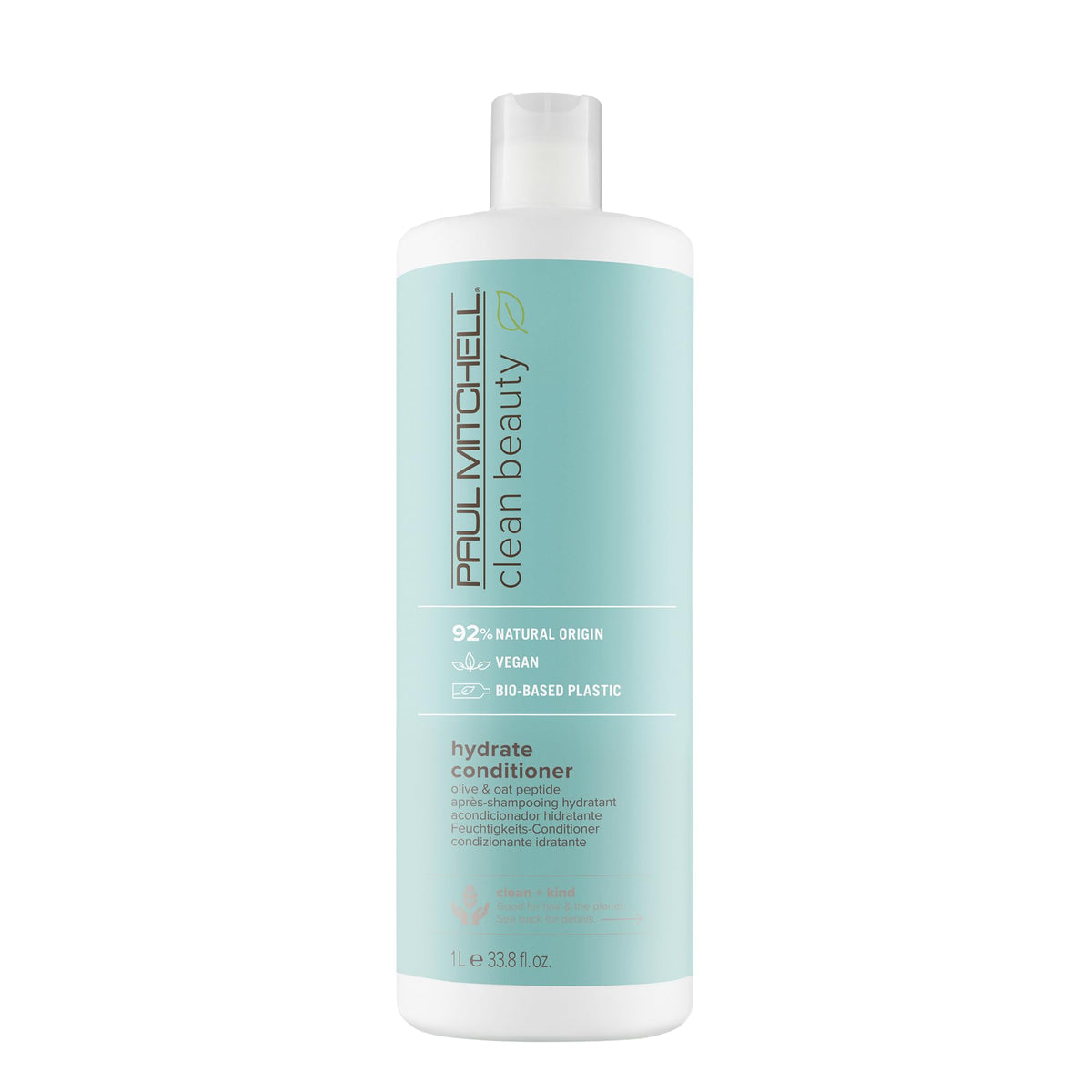 Paul Mitchell front packaging of Hydrate Conditioner shows size and branding for salon-quality moisture