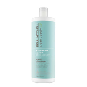 Paul Mitchell front packaging of Hydrate Conditioner shows size and branding for salon-quality moisture