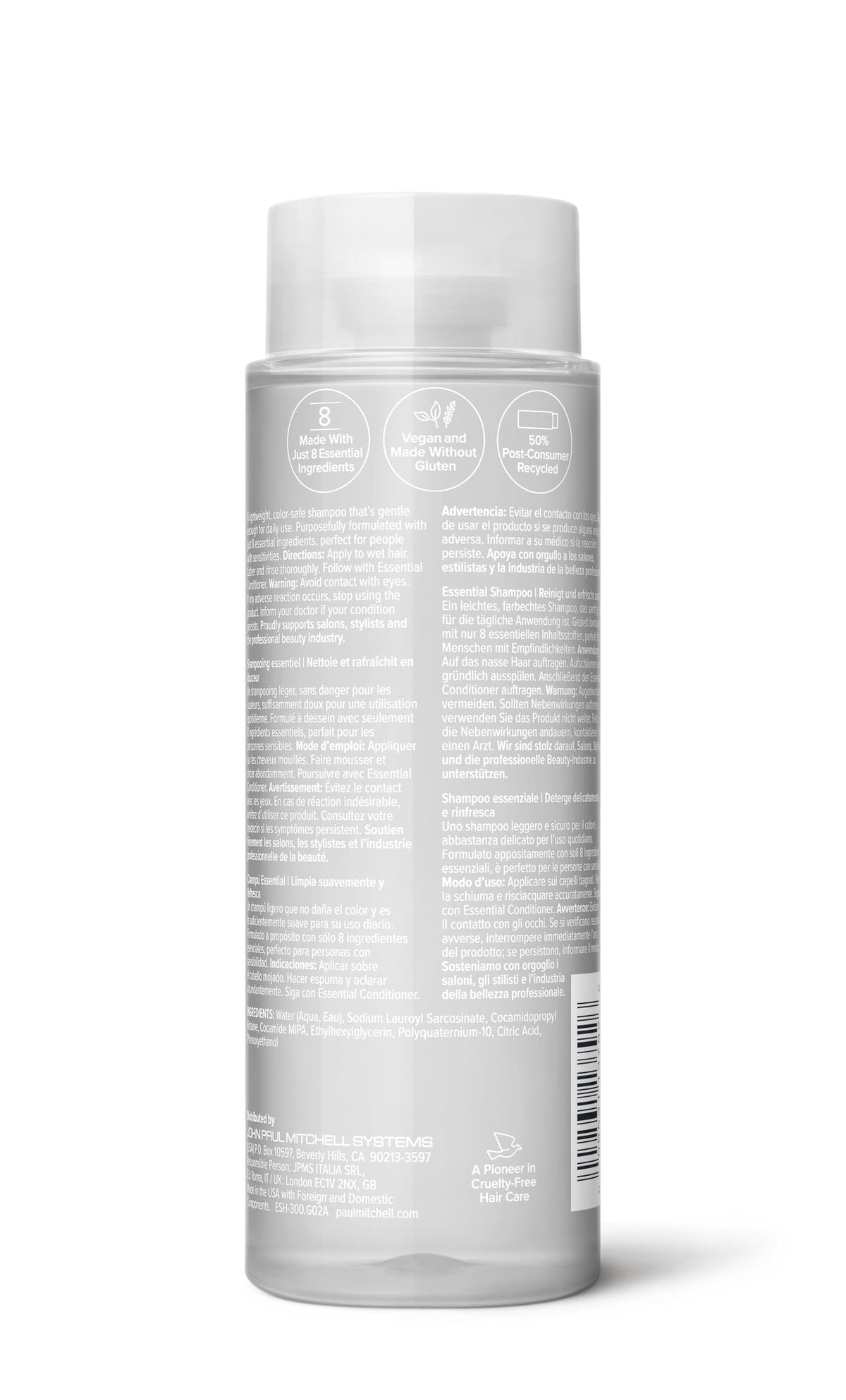 Paul Mitchell shampoo placed in bathroom lifestyle scene showing daily use