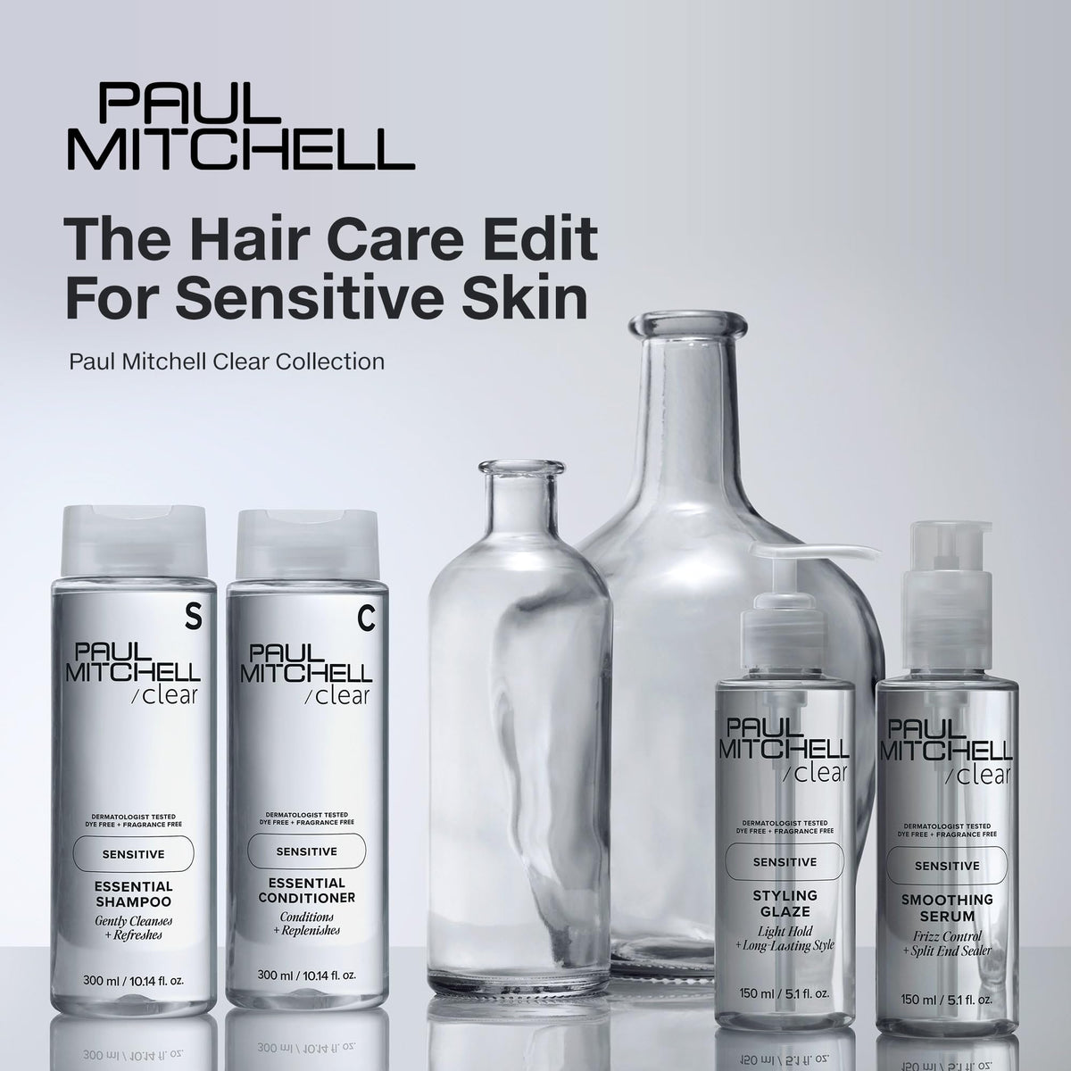 Paul Mitchell shampoo lather on wet hair indicating gentle cleanse