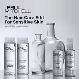 Paul Mitchell shampoo lather on wet hair indicating gentle cleanse