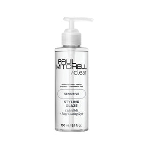 Paul Mitchell front packaging showing clear glaze and gentle styling benefits