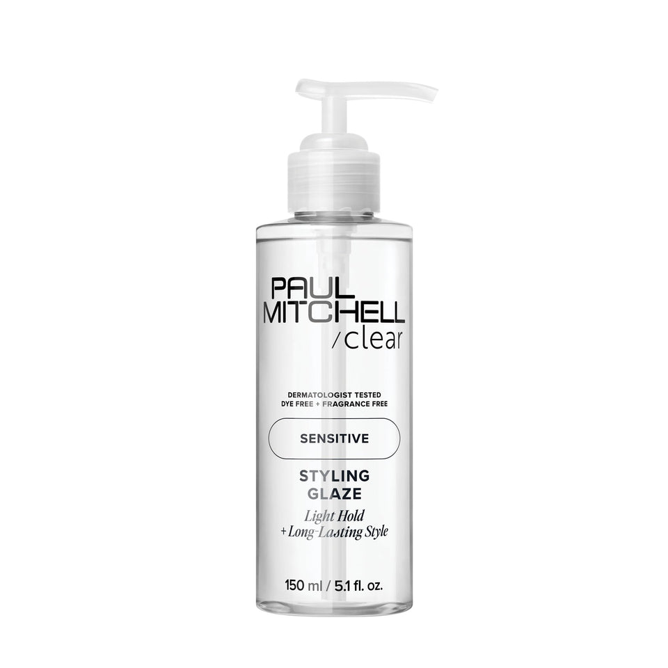 Paul Mitchell front packaging showing clear glaze and gentle styling benefits
