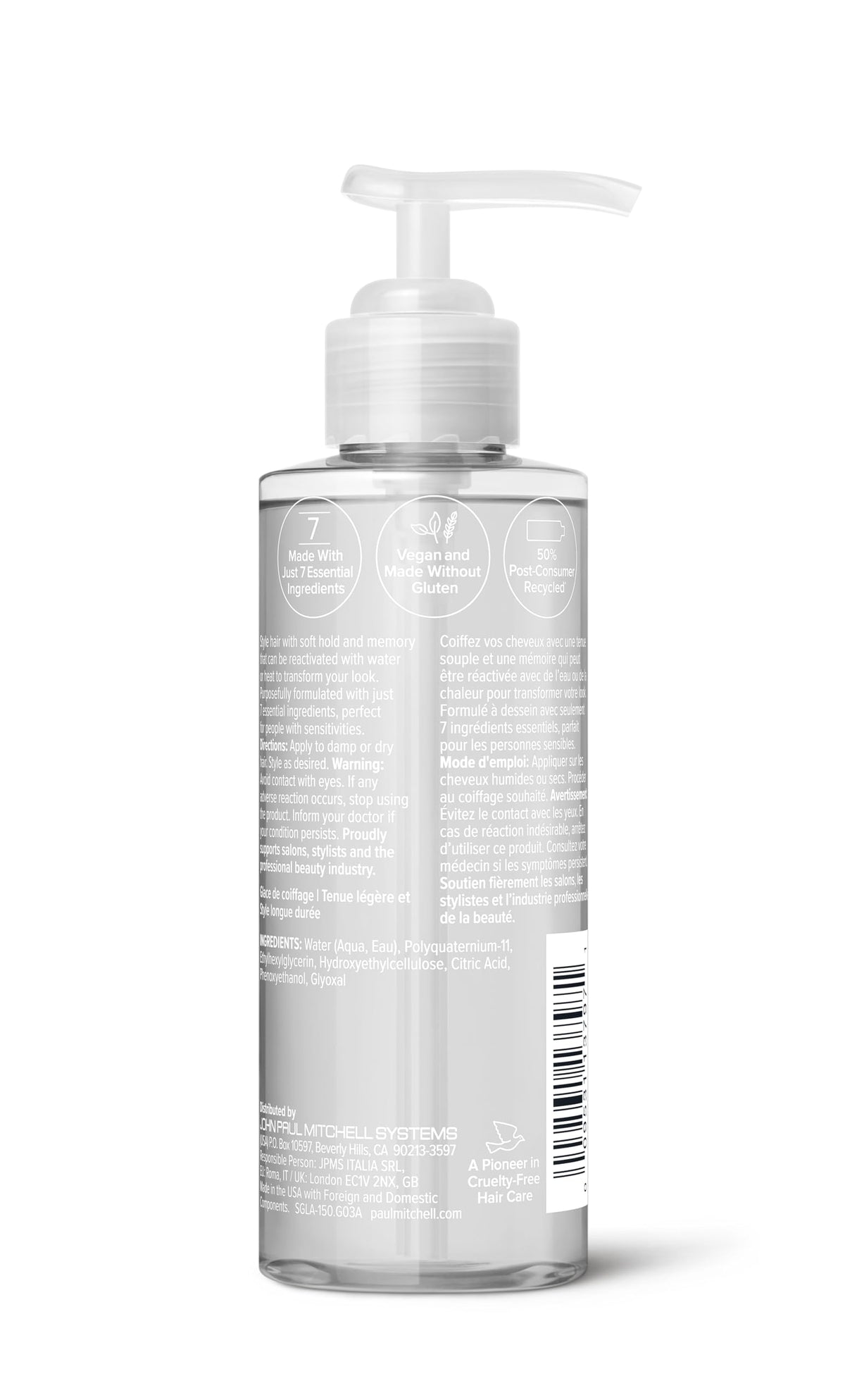 Paul Mitchell recycled packaging bottle emphasizing eco-conscious materials