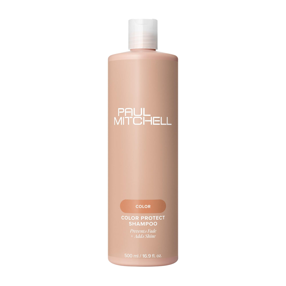 Paul Mitchell front packaging showing bottle and branding with color protection benefit