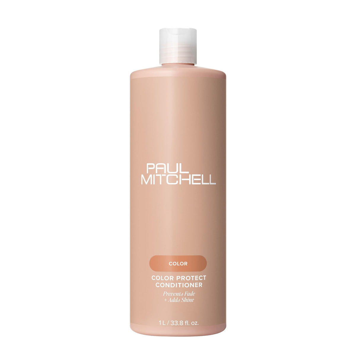 Paul Mitchell front packaging showing 33.8 fl oz bottle and color-protect benefits
