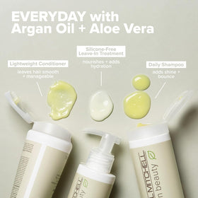 Paul Mitchell creamy conditioner texture closeup showing rich consistency for smoothing and detangling