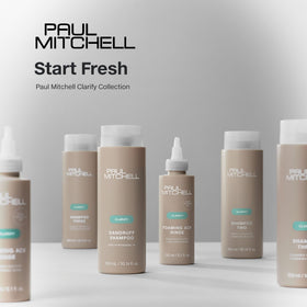 Paul Mitchell product label close-up highlighting 1% zinc pyrithione