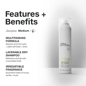Paul Mitchell spray action demonstrating mist for quick oil absorption