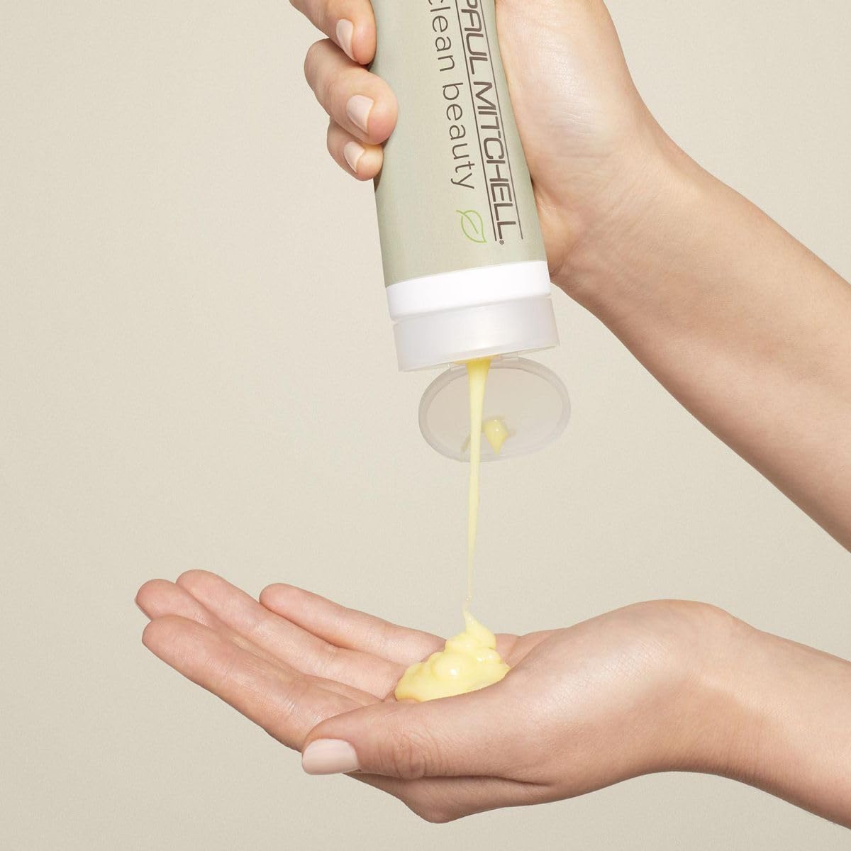 paul mitchell side profile of bottle highlighting clean-beauty design