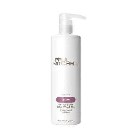 Paul Mitchell bottle front packaging shows product and volume benefits
