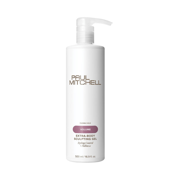 Paul Mitchell bottle front packaging shows product and volume benefits
