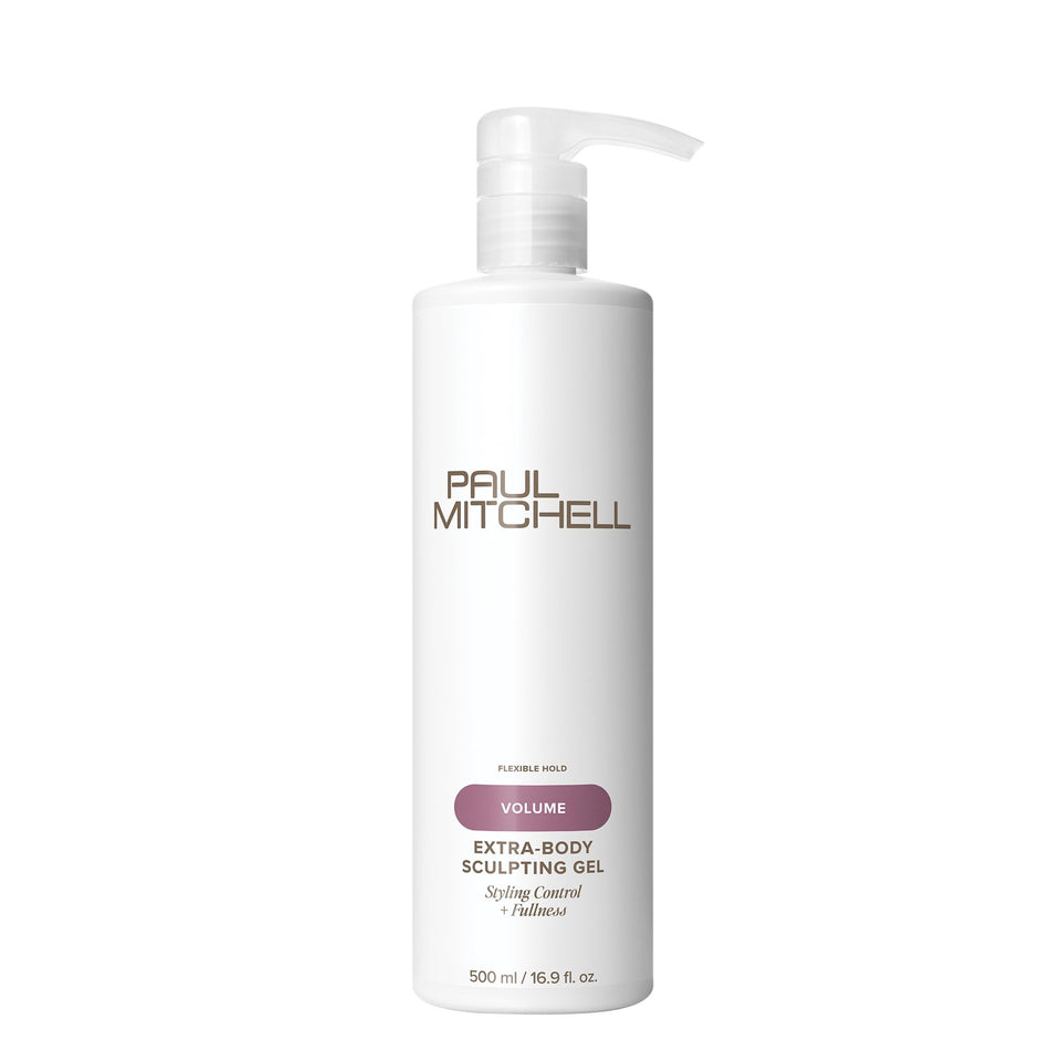 Paul Mitchell bottle front packaging shows product and volume benefits