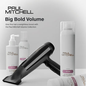 Paul Mitchell shampoo on bathroom shelf showing salon-quality styling benefit