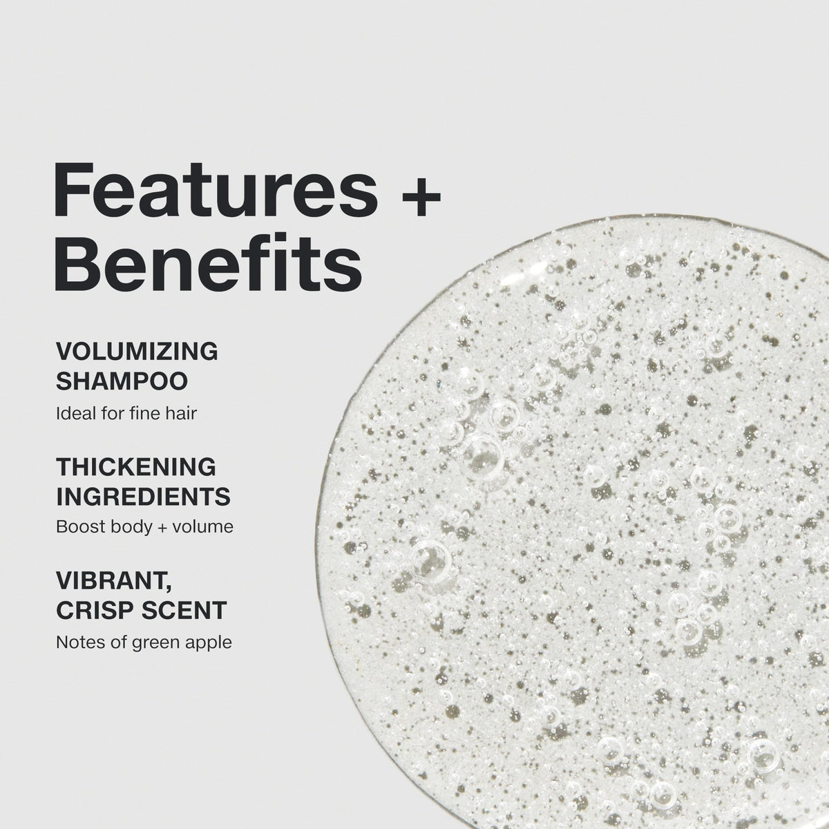 Paul Mitchell shampoo lather close-up showing lightweight foam for volume