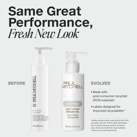 Paul Mitchell close-up of cream-gel texture showing smooth spreadability and lightweight finish