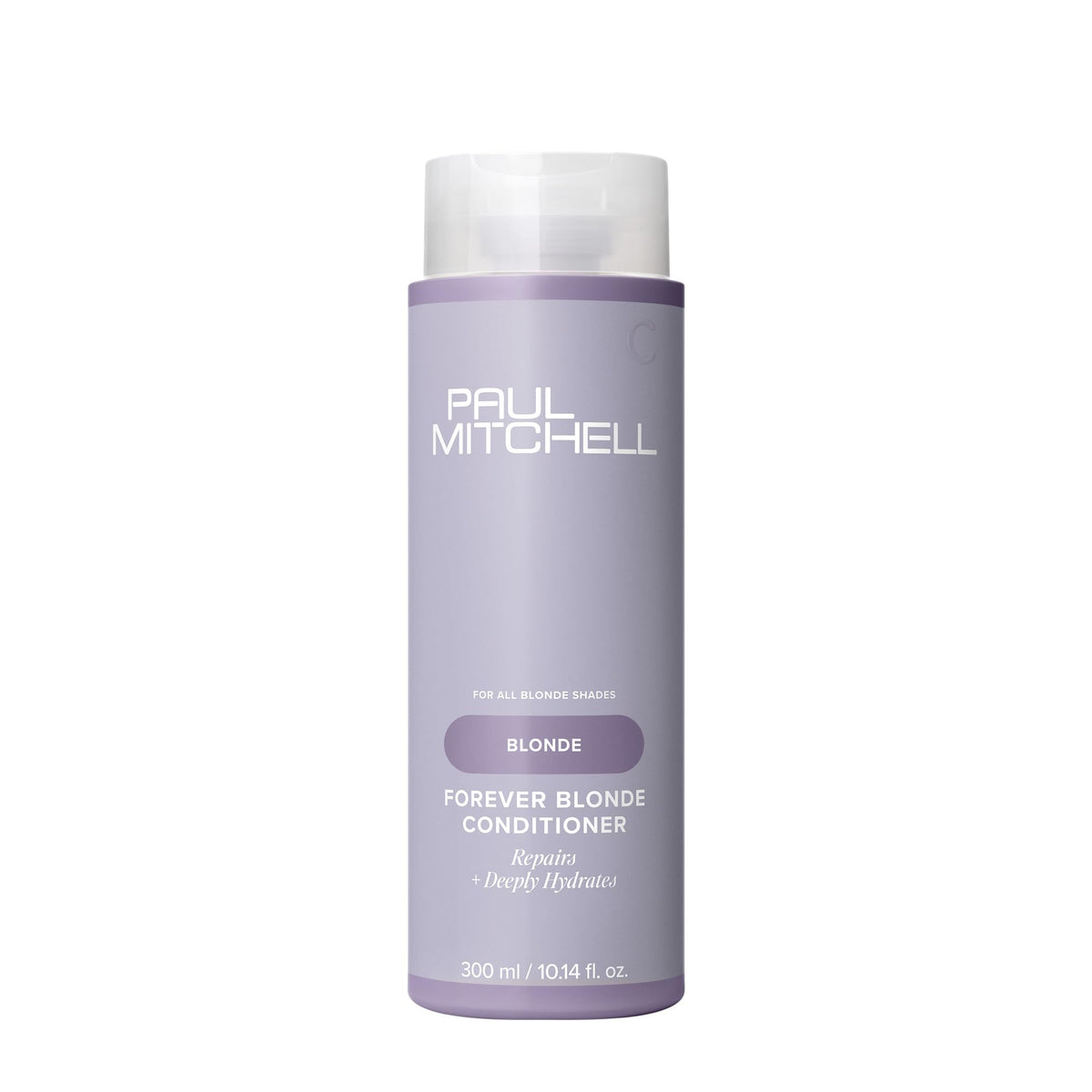Paul Mitchell bottle front view showing label and size, promotes repair benefits