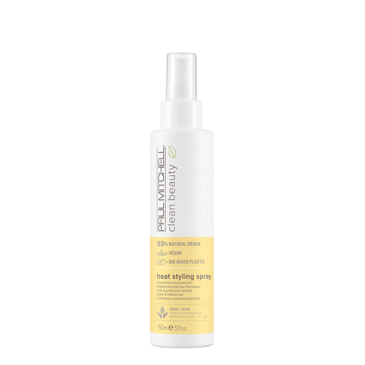 Paul Mitchell bottle front view showing clean beauty spray benefit: easy heat protection