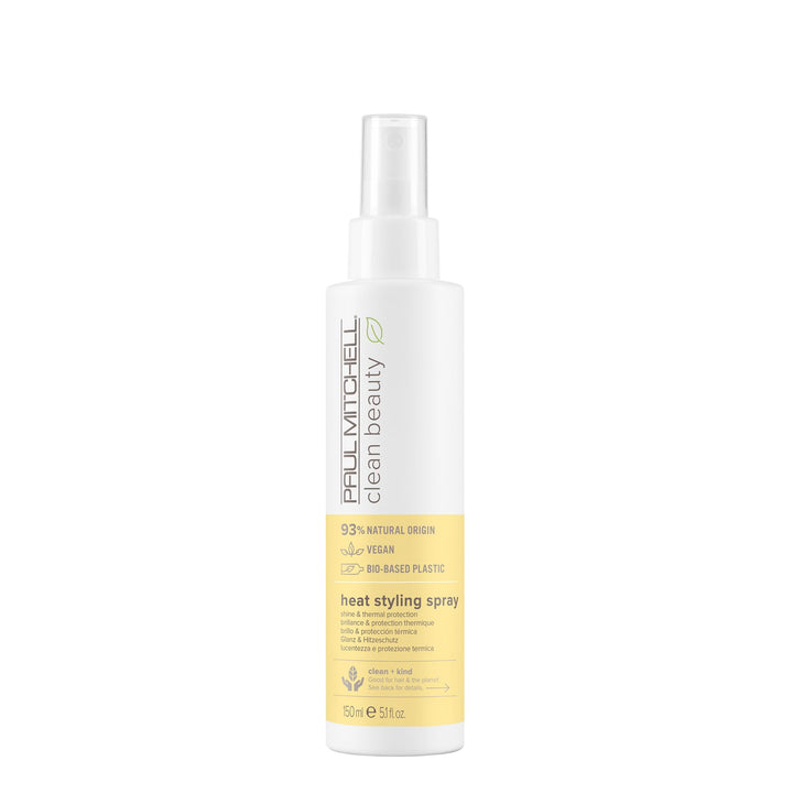 Paul Mitchell bottle front view showing clean beauty spray benefit: easy heat protection