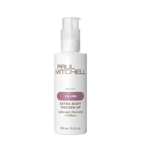 Paul Mitchell front bottle showing product and volume benefit