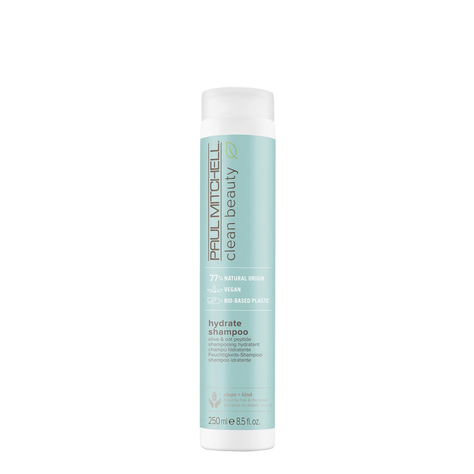 Paul Mitchell bottle front packaging showing hydrate shampoo benefits