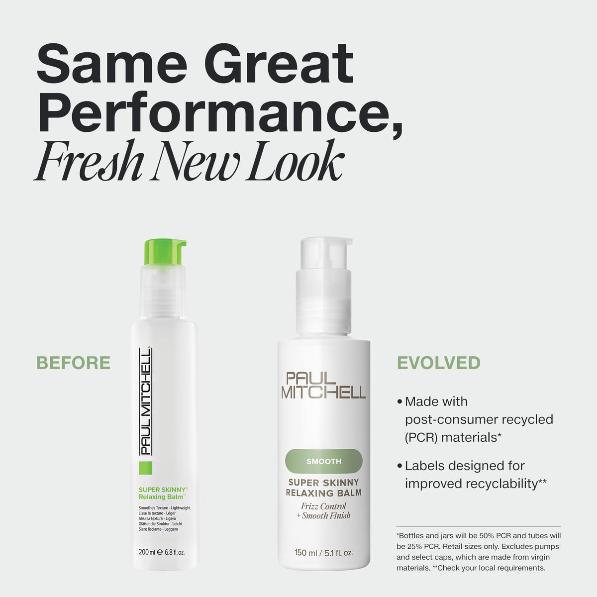 Paul Mitchell label close-up highlighting ingredients and recyclable packaging details