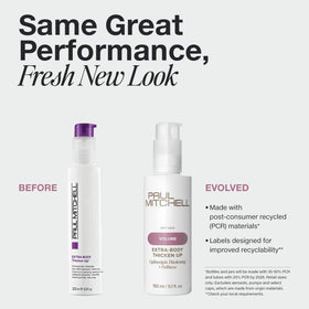 Paul Mitchell label close-up highlighting product name and benefits