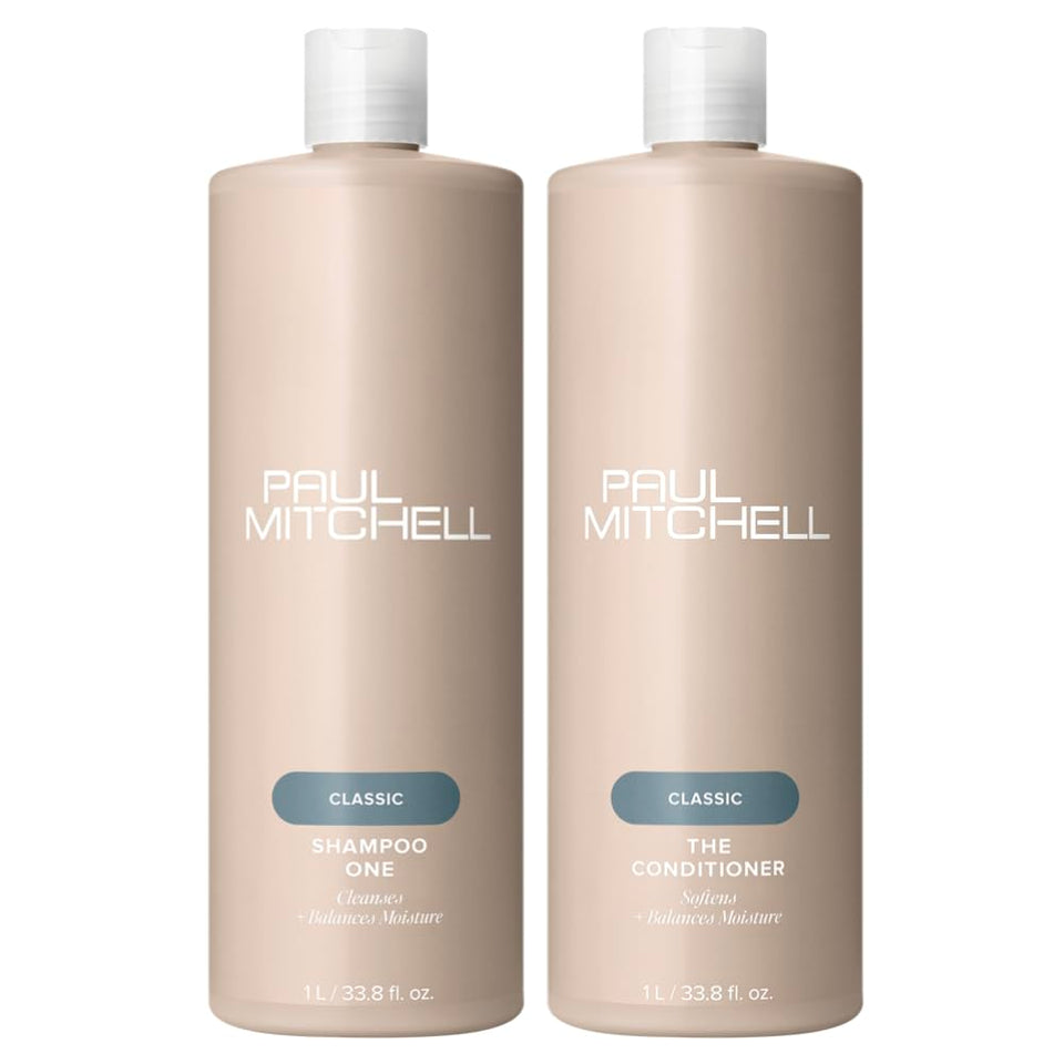 Paul Mitchell liter duo front packaging showing bottles and labels for easy identification and professional results