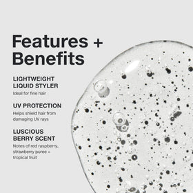 Paul Mitchell styling liquid texture dispensed showing lightweight consistency