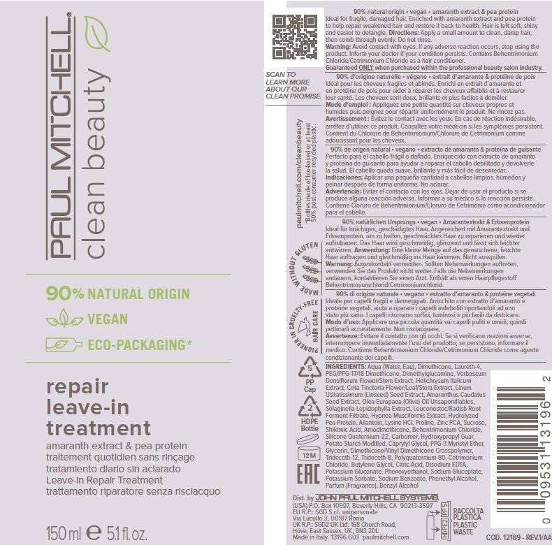 Paul Mitchell label on sugarcane-based bottle highlighting sustainability