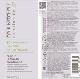 Paul Mitchell label on sugarcane-based bottle highlighting sustainability
