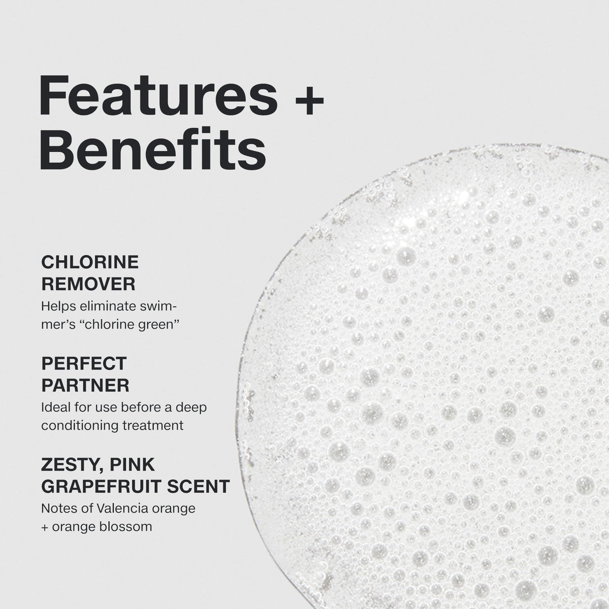 Label close-up on Paul Mitchell Shampoo Three highlighting vegan, paraben-free benefits
