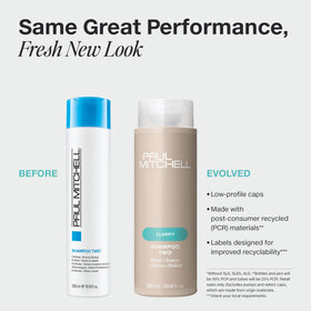 Paul Mitchell Shampoo Two pouring texture illustrating easy application and rinseability