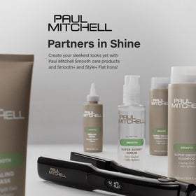 Paul Mitchell 5.1 fl oz bottle next to hand demonstrating true size and scale