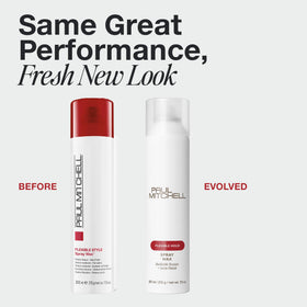 Paul Mitchell aerosol nozzle close-up illustrating precise mist application benefit