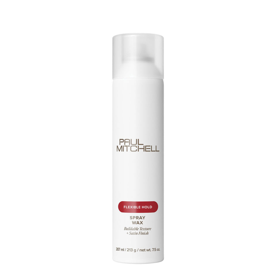 Paul Mitchell spray wax front packaging showing product benefit of lightweight texture